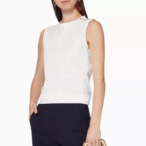 Marella Copy Body Jersey Button Shoulder Tank Top
